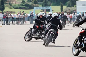 Images Dated 4th May 1990: Royal Signals White Helmet Motorcycle Display Team. May 1990