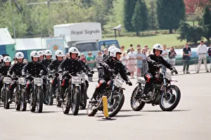 Images Dated 4th May 1990: Royal Signals White Helmet Motorcycle Display Team. May 1990