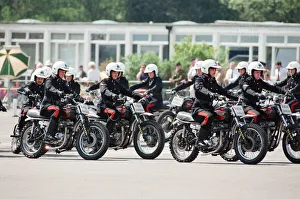 Images Dated 4th May 1990: Royal Signals White Helmet Motorcycle Display Team. May 1990
