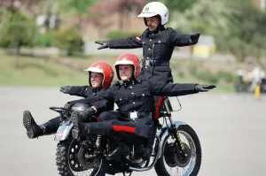 Images Dated 4th May 1990: Royal Signals White Helmet Motorcycle Display Team. May 1990
