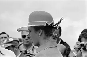 Images Dated 14th July 1970: Royal tour of Canada. At Carmen, near Winnipeg. Princess Anne wears a hat which has an