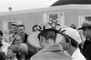 Images Dated 14th July 1970: Royal tour of Canada. At Carmen, near Winnipeg. Princess Anne wears a hat which has an