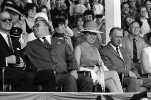 Images Dated 14th July 1970: Royal tour of Canada. At Carmen, near Winnipeg. Princess Anne watching an event