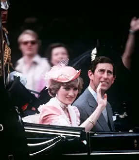 Royal Wedding Prince Charles and Princess Diana drive to Waterloo 29th July 1981