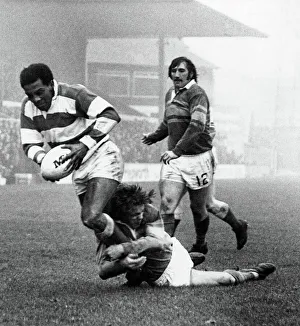 Rugby Union Gallery: Rugby League match Leeds v. Wigan. Green Vigo (Wigan RC