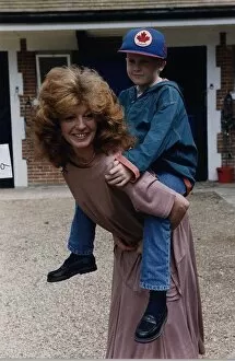 Rula Lenska British Actress Founder trustee of Angels International carrying her nephew