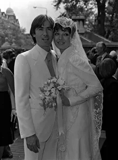Images Dated 4th June 1977: Rula Lenska star of Rock Follies married actor Brian Deacon in London June