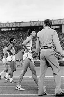 Runners after finish of Men's 800 metres event final at the 1980 Summer Olympics in Runners after finish of Men's 800 metres event final at the 1980 Summer Olympics in