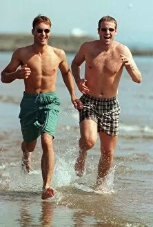 Images Dated 1st June 1997: RUNNING BEARS PAUL WEARS SHORTS BY MOTO MARK WEARS SPEEDO CHECK SHORTS