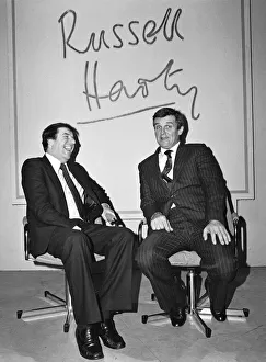 Televison Gallery: Russell Harty & show jumper Harvey Smith. 3rd February 1982