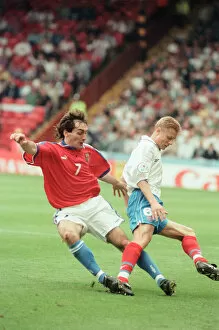 Images Dated 19th June 1996: Russia 3-3 Czech Republic, Euro 1996 Group C match at Anfield