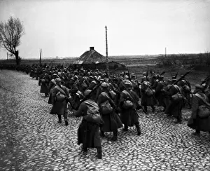 Russian infantry on the march in Poland Russian infantry in Poland Russian infantry on the march in Poland Russian infantry in Poland