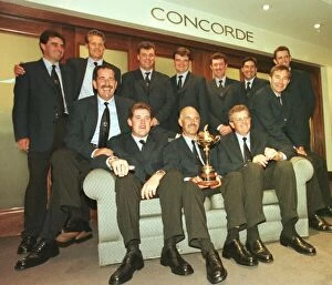 Images Dated 20th September 1999: The Ryder Cup team prepare to leave Heathrow Airport for Boston