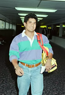 Images Dated 28th April 1992: Sachin Tendulkar, first overseas signing for Yorkshire County Cricket Club
