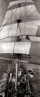 The sails catch the breeze as the Clipper Ship Sorlandet makes its way to the English The sails catch the breeze as the Clipper Ship Sorlandet makes its way to the English