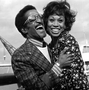Images Dated 11th September 1972: Sammy Davis Jnr with his wife Alto Vise on their way to start their honeymoon