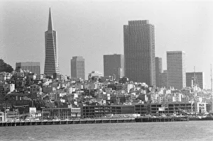 Images Dated 1st September 1979: San Francisco skyline as seen from Alcatraz prison. The Transamerica Pyramid (left