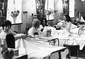 Sandie Shaw with baby daughter Grace, pictured with other proud mothers in the maternity Sandie Shaw with baby daughter Grace, pictured with other proud mothers in the maternity