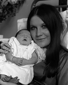 Sandie Shaw pop singer with her new baby daughter Grace at the Lewisham hospital where Sandie Shaw pop singer with her new baby daughter Grace at the Lewisham hospital where
