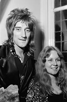 Images Dated 15th September 1971: Sandy Denny, top female singer, and Rod Stewart, top male singer