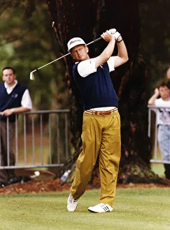 Sandy Lyle Golfer In Full Swing During A Championship Sandy Lyle Golfer In Full Swing During A Championship