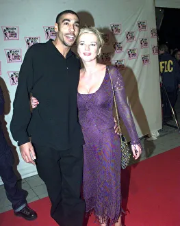 Sara Cox TV Presenter MTV Awards November 1998 in Milan accompanied by her boyfriend Sara Cox TV Presenter MTV Awards November 1998 in Milan accompanied by her boyfriend