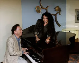 Sarah Brightman and Andrew Lloyd Webber at the piano dbase Sarah Brightman and Andrew Lloyd Webber at the piano dbase