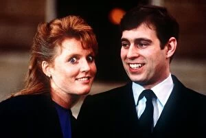 Sarah Ferguson and Prince Andrew announce engagement March 1986