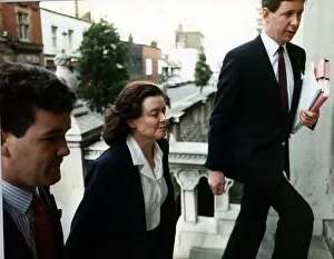Images Dated 8th October 1988: Sarah Keays who had an affair with Cecil Parkinson arrives at High Court Sara Keays who