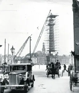 Scaffiolding covering the Wilberforce Statue prior to it being moved from Monument Scaffiolding covering the Wilberforce Statue prior to it being moved from Monument