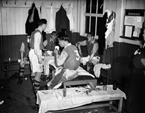 00493 Gallery: Scenes in the Crystal Palace dressing room at half time during their FA Cup first round