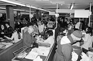 Scenes inside a Safeway supermarket. 5th January 1979 Scenes inside a Safeway supermarket. 5th January 1979