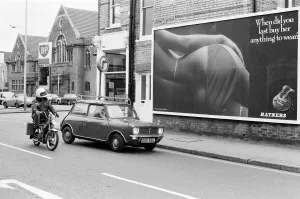 Scenes in Quicks Road, South Wimbledon, showing a billboard poster for Ratners Scenes in Quicks Road, South Wimbledon, showing a billboard poster for Ratners