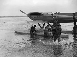 Schneider Cup team practicing at Calshot in the Solent. 14th August 1931 Schneider Cup team practicing at Calshot in the Solent. 14th August 1931