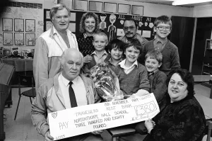 Images Dated 8th November 1989: School cheque, two race nights and a Halloween party at the Travellers Rest pub