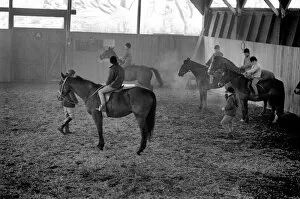 Images Dated 9th December 1970: School for training jockey. The apprentices training centre for jockeys is at Kenilworth