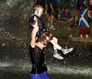 Images Dated 23rd June 1998: Scotland fans World Cup France 98 Football June 1998 Scottish supporters