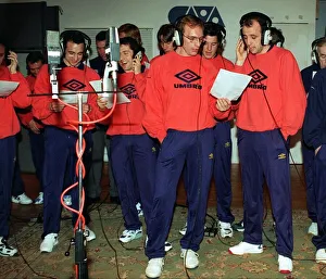 Scotland team recording Scottish football team singing the backing to Rod Stewart Scotland team recording Scottish football team singing the backing to Rod Stewart