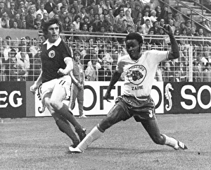 Scotland v Zaire during Football World Cup finals 1974 Peter Lorimer in Scotland v Zaire during Football World Cup finals 1974 Peter Lorimer in