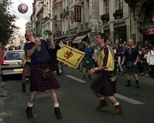 Images Dated 7th July 1998: Scottish fans in Paris France for the World Cup June 1998