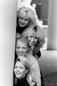 Scottish singer Jim Diamond pictured with his backing group, Vicki and Sam Brown Scottish singer Jim Diamond pictured with his backing group, Vicki and Sam Brown