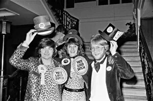 Screaming Lord Sutch (Left) founder of the Official Monster Raving Loony Party seen here