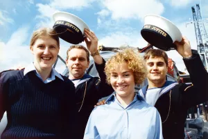 Images Dated 18th May 1989: Sea cadets were given the chance to go aboard the HMS Jupiter