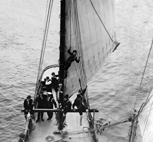 Ketch Gallery: Sea Scouts on board the vessel given to them by The Daily Mirror. September 1912