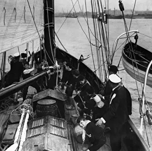 Ketch Gallery: Sea Scouts hard at work on board the vessel given to them by The Daily Mirror