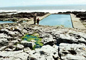 Images Dated 8th June 1994: One of the sea water pools, set amongst the rocks, at the Esplanade, Porthcawl front