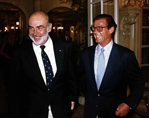 Images Dated 5th May 1993: Sean Connery Actor with fellow actor Roger Moore