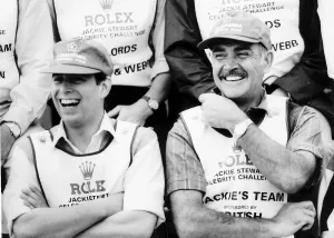 Sean Connery actor with Prince Andrew - June 1986 Sean Connery actor with Prince Andrew - June 1986