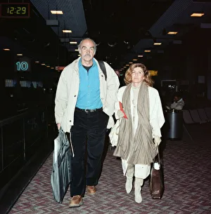 Sean Connery and his wife Micheline at LAP. 25th January 1989 Sean Connery and his wife Micheline at LAP. 25th January 1989