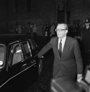 Secretary of State for Energy Lord Carrington arrives in Downing Street for talks with Secretary of State for Energy Lord Carrington arrives in Downing Street for talks with